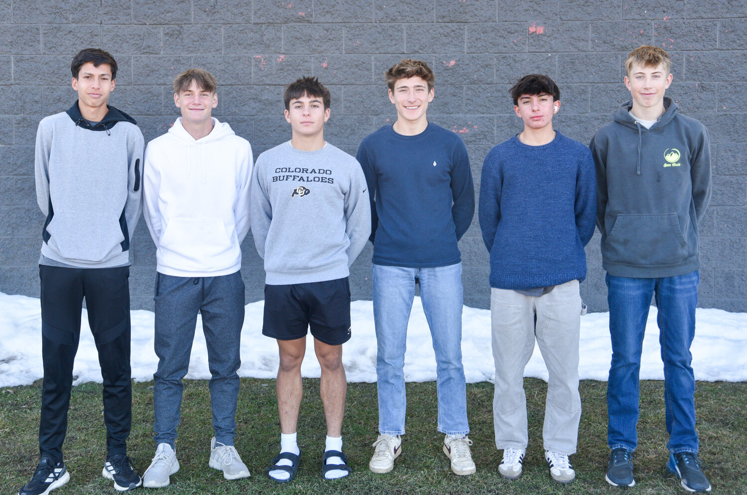 A total of six Pirate soccer players received all-conference recognition this year in the Intermountain League. Pictured, left to right, are Alex Pham (first team), Christopher-Young Martinez (first team), Gavin Carter (first team and Player of the Year), Chance Ramirez (first team), Jacob Castaneda (honorable mention) and Hudson Davis (honorable mention).